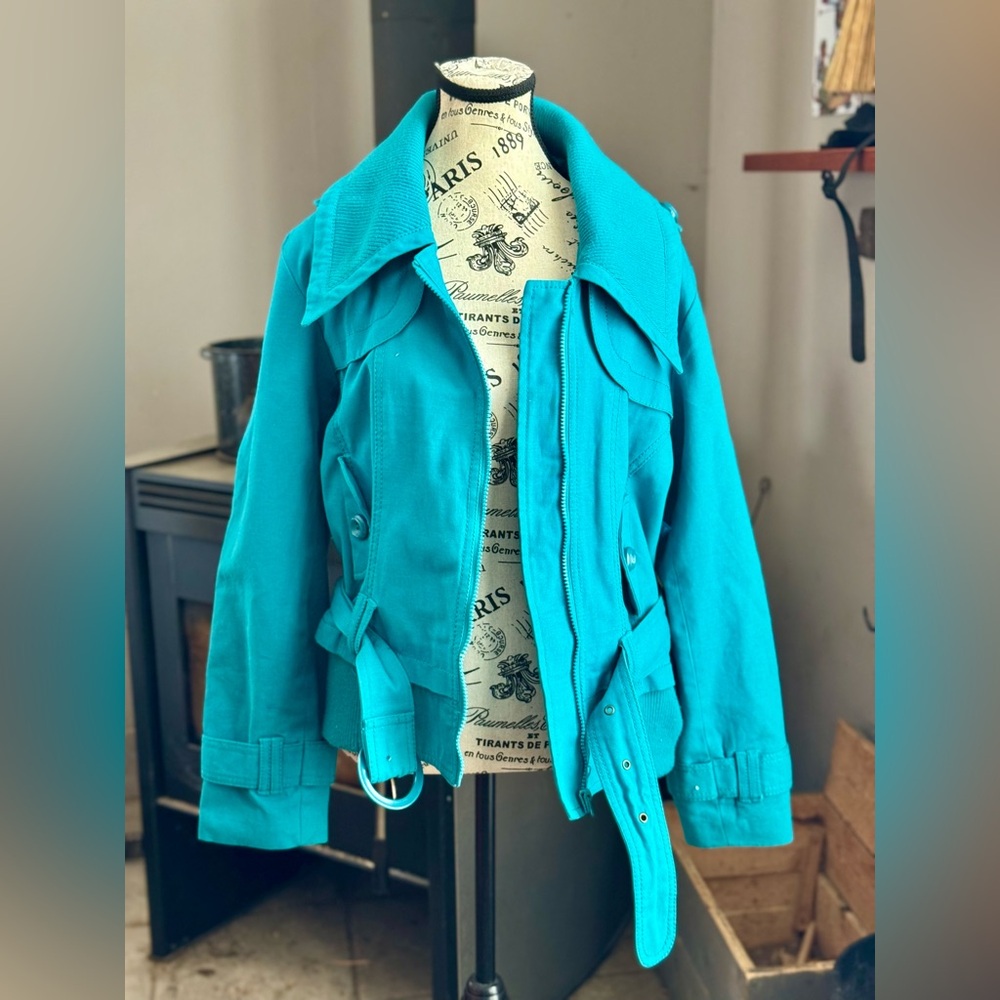 Vibrant Teal Women's Utility Jacket
